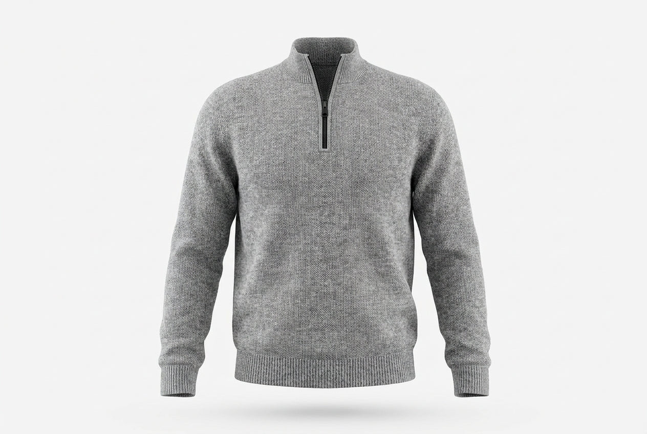 Himalayan Quarter-Zip Pure Cashmere Cardigan