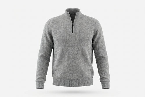 Himalayan Quarter-Zip Pure Cashmere Cardigan