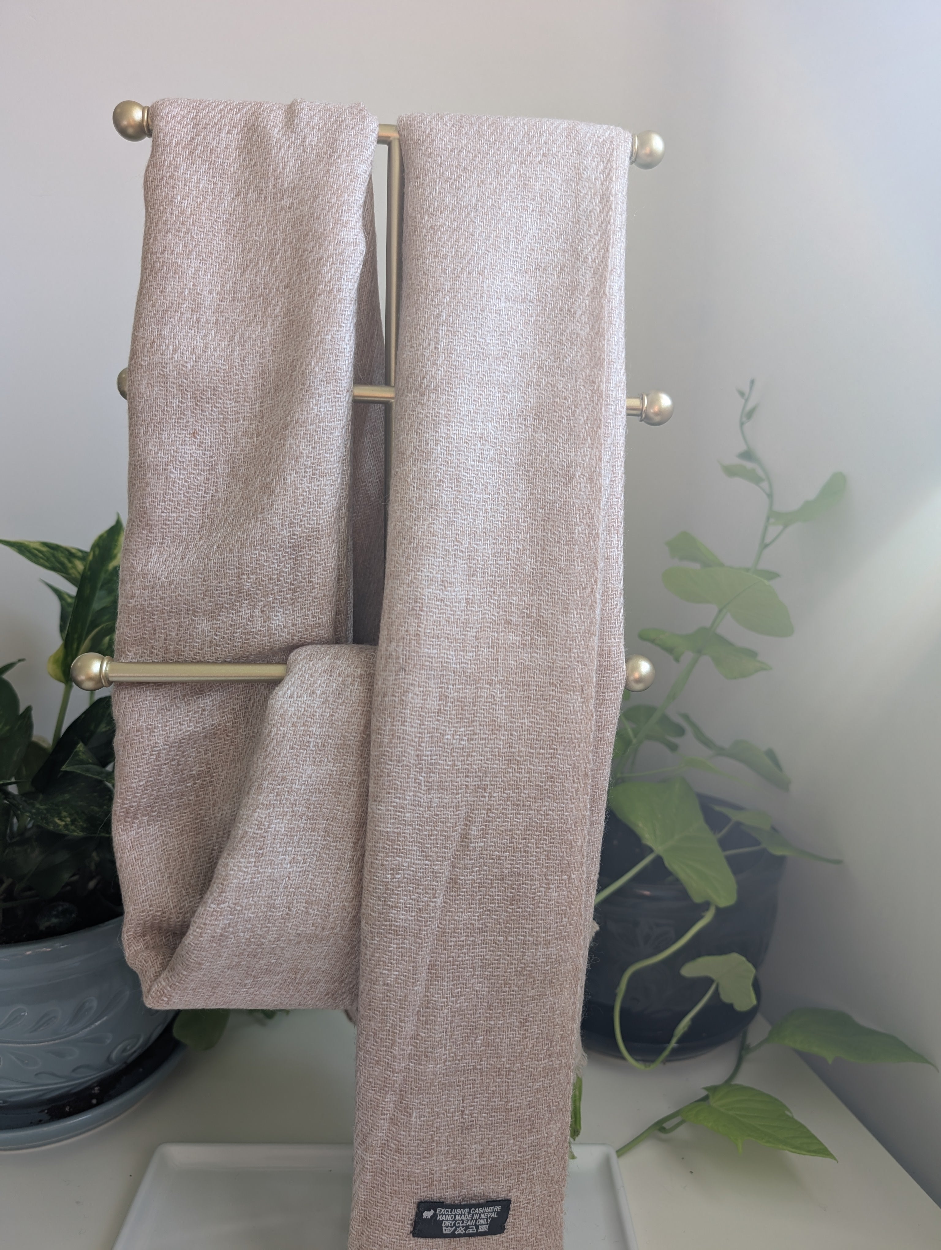 Soft Cashmere Beige Scarf