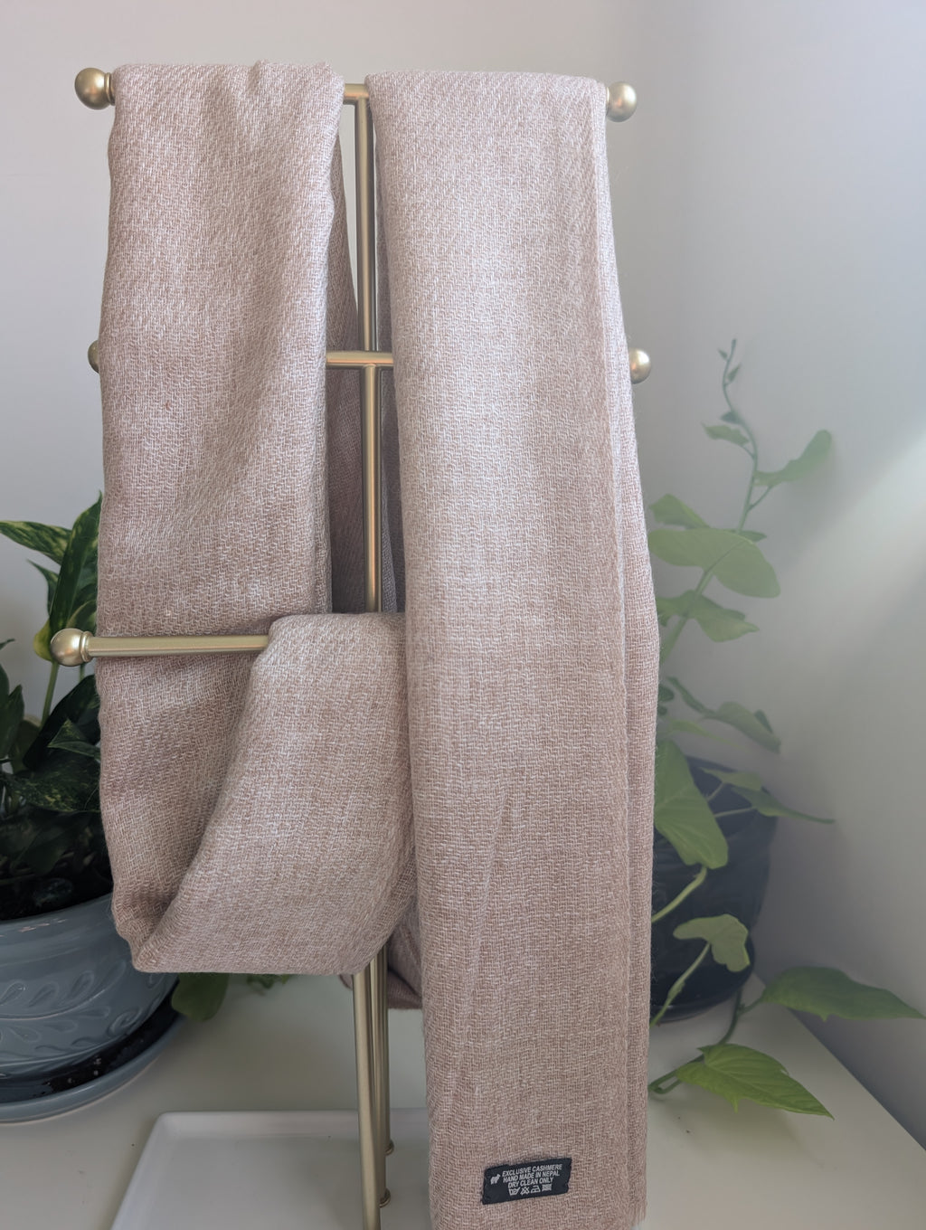 Soft Cashmere Beige Scarf
